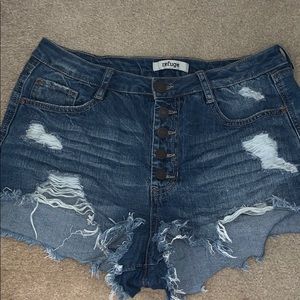 Jean high waisted shorts